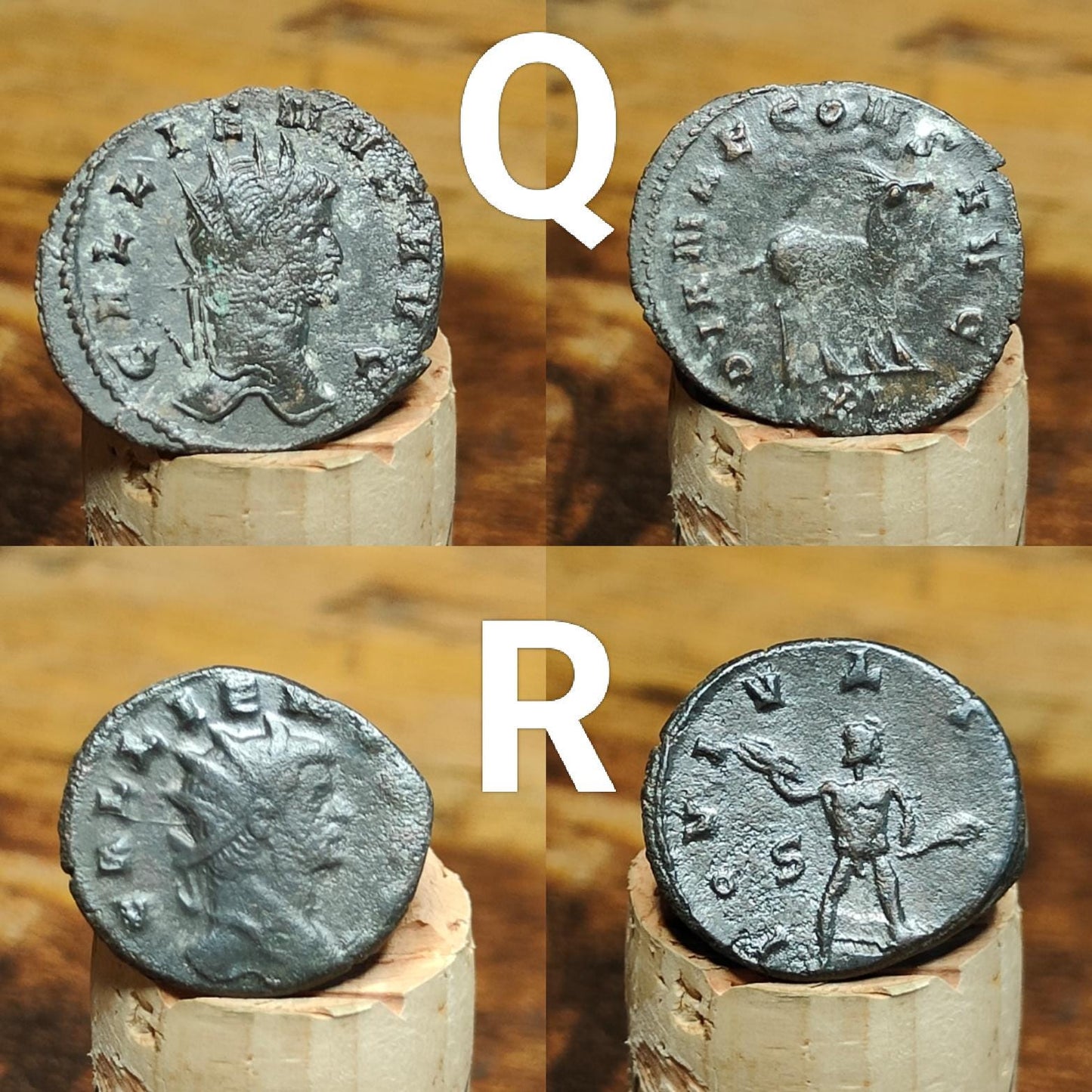 Gallienus Roman coins AE3, 3rd century ancient Antoninianus