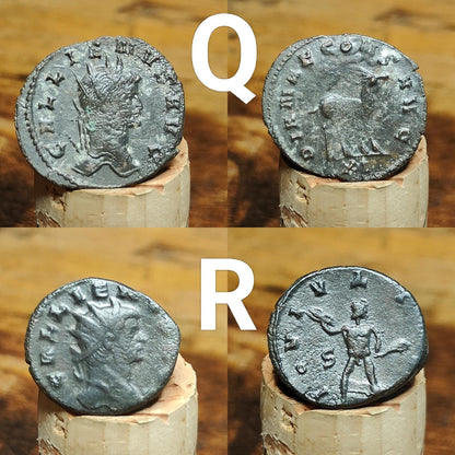 Gallienus Roman coins AE3, 3rd century ancient Antoninianus