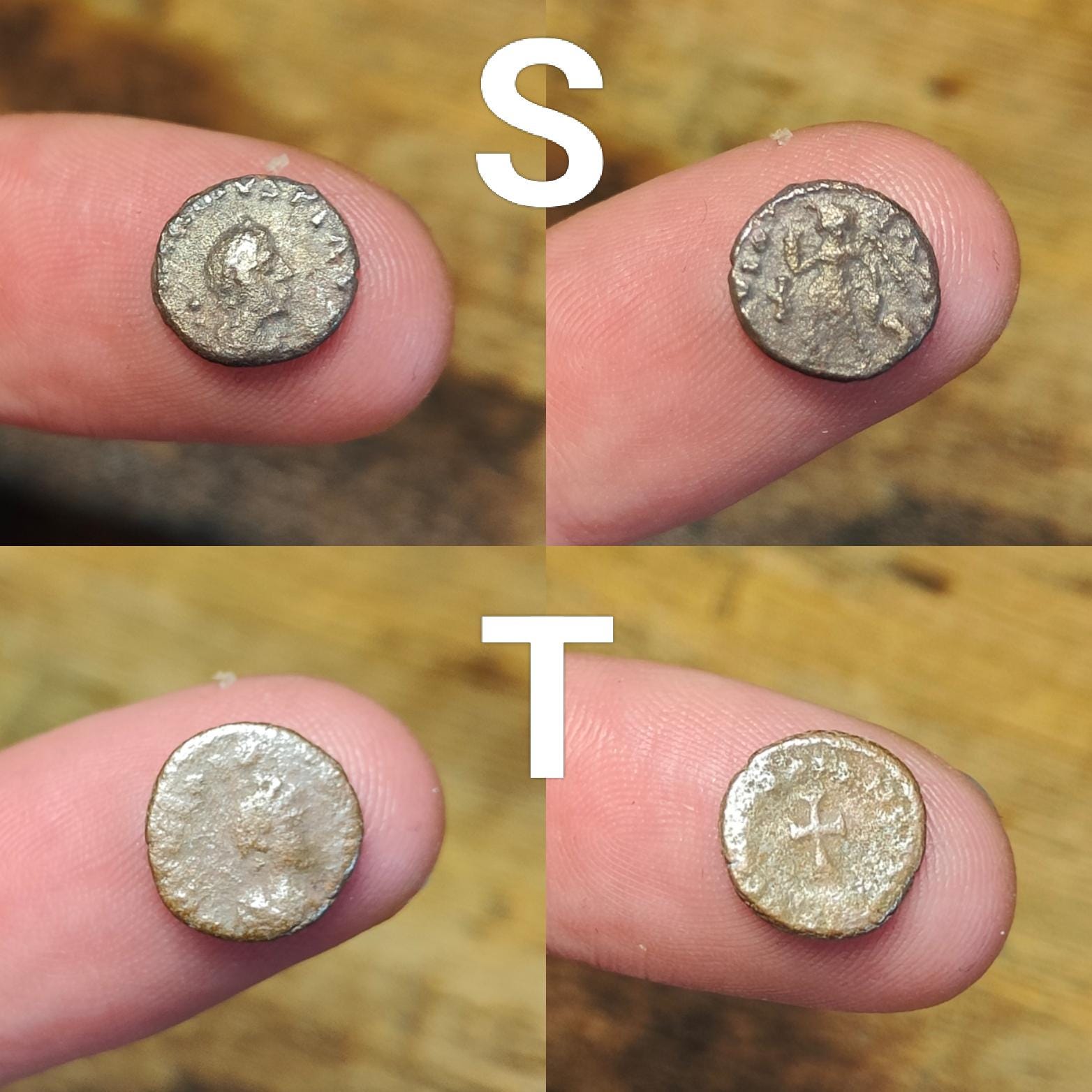 Ancient Roman/Greek minim coins, Genuine tiny coins over 1600 years old