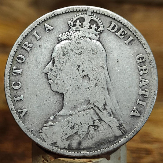 1888 Queen Victoria Silver Halfcrown Coin Jubilee Head