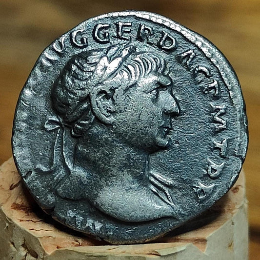 Trajan Silver Denarius with Felicitas reverse, Ancient roman coin