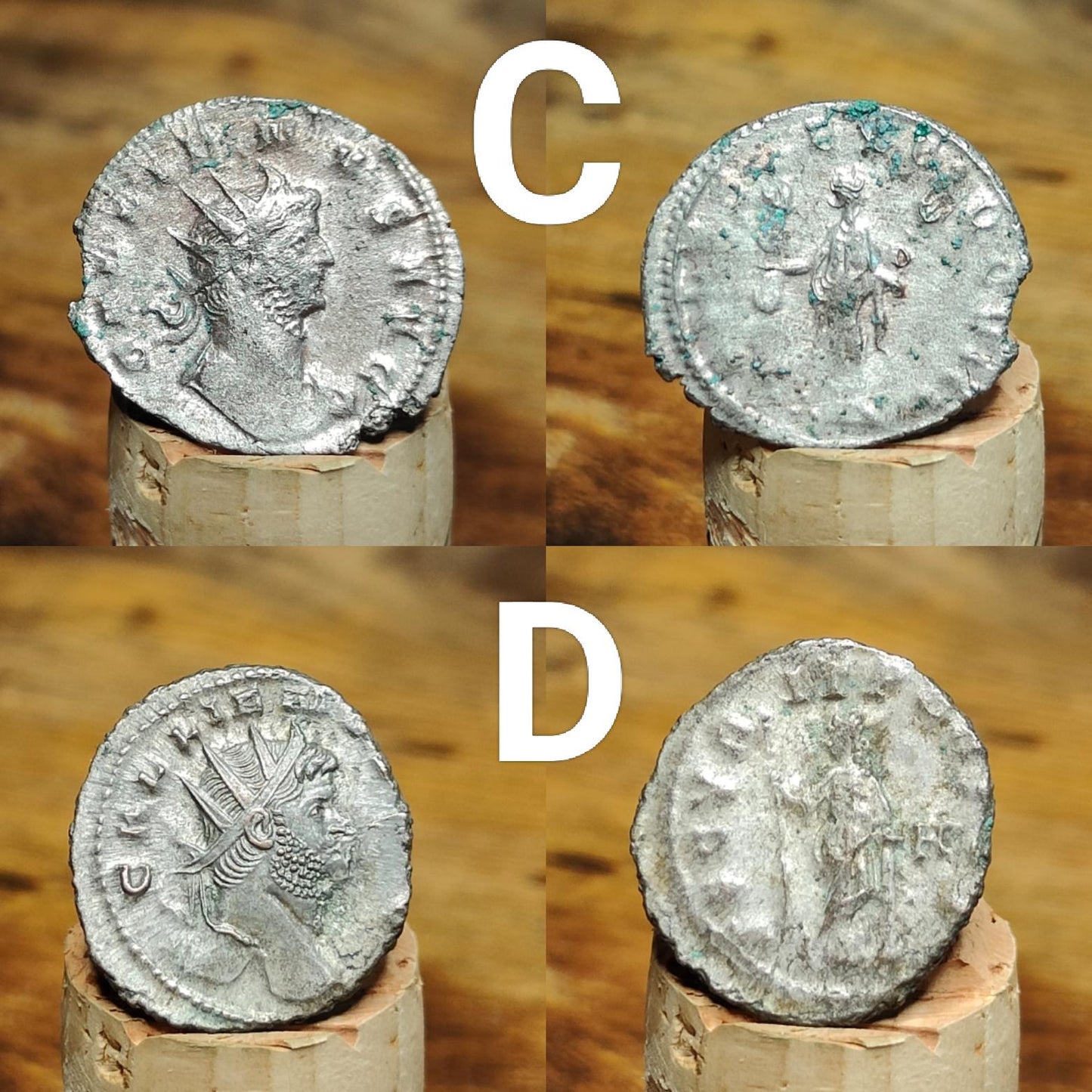 Gallienus Roman coins AE3, 3rd century ancient Antoninianus