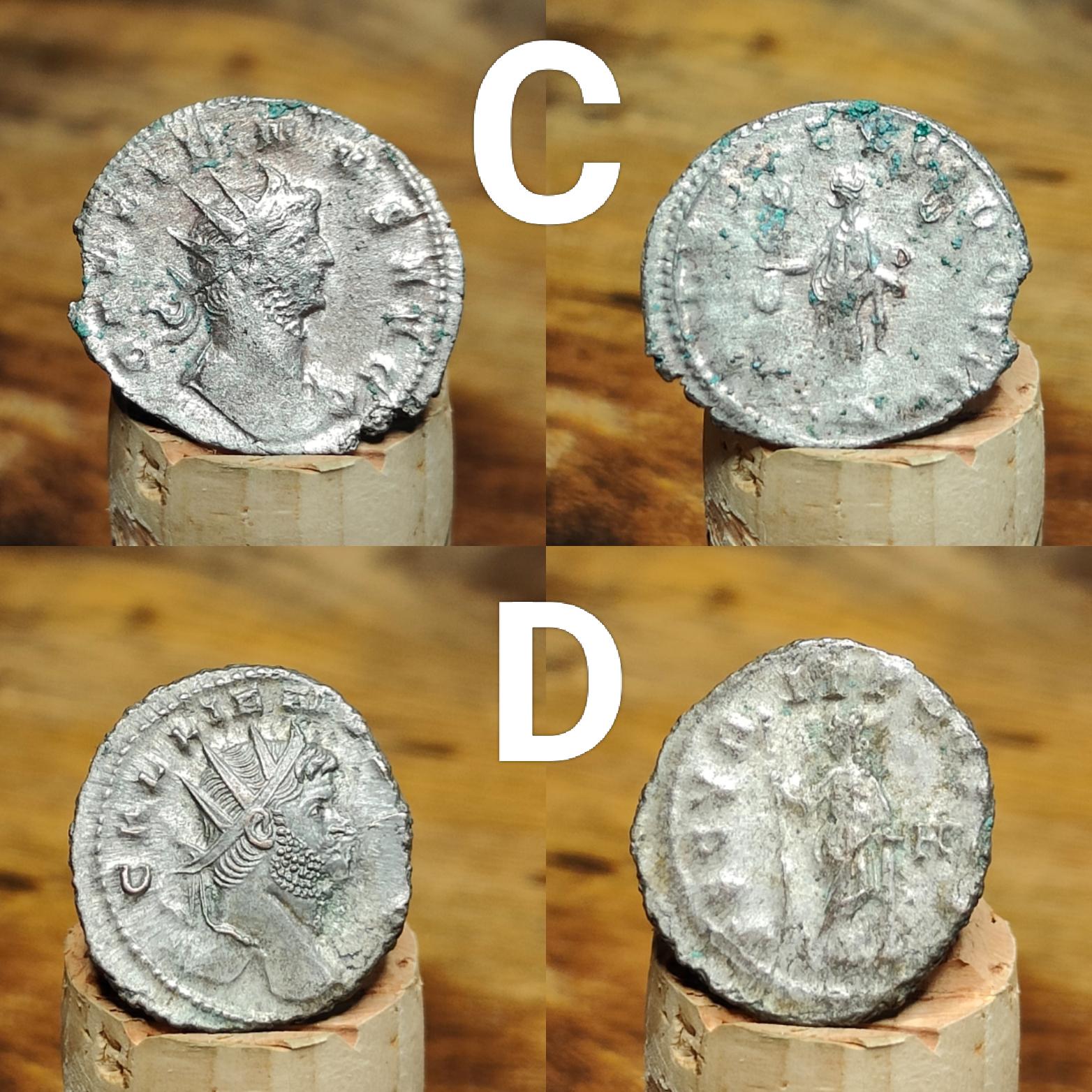 Gallienus Roman coins AE3, 3rd century ancient Antoninianus