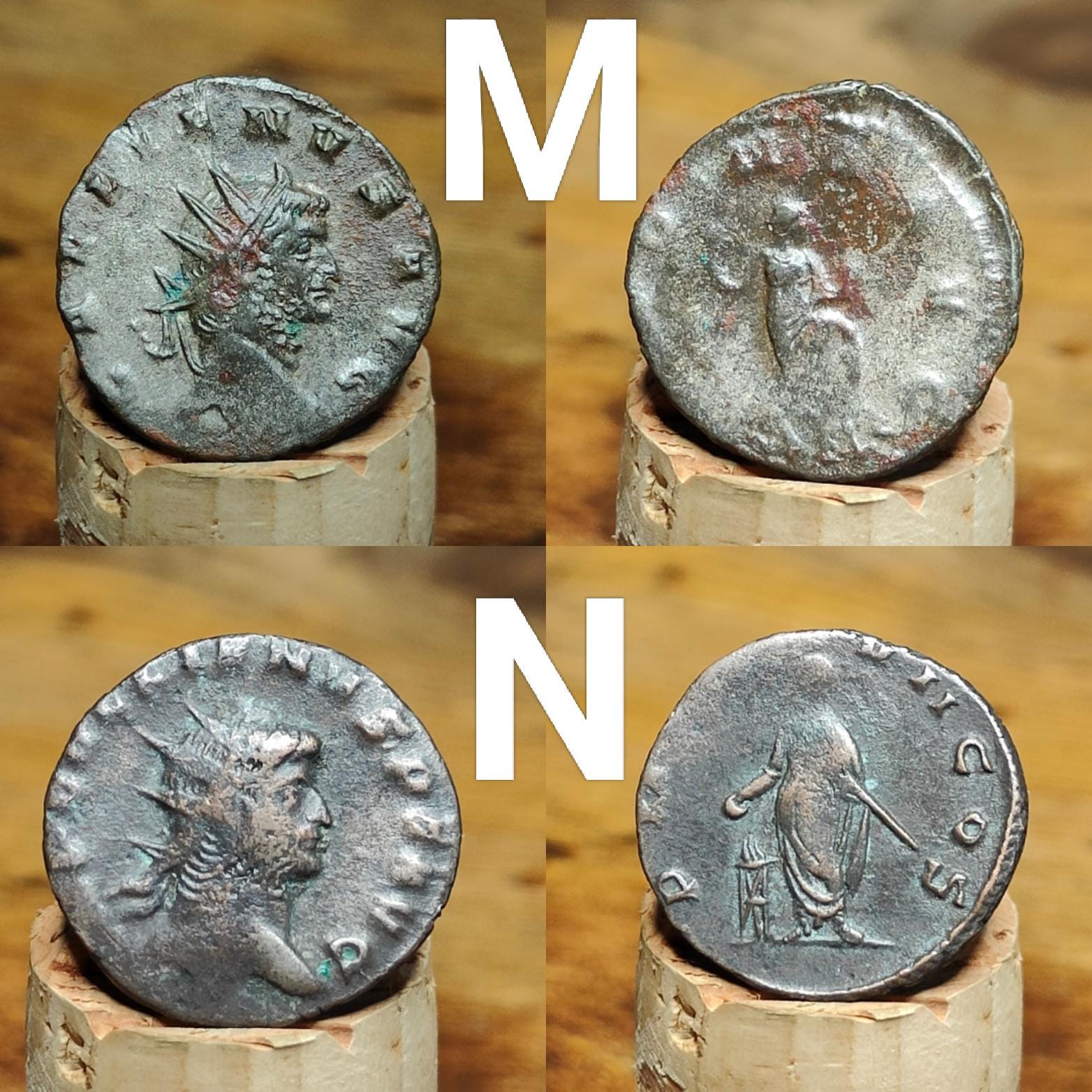 Gallienus Roman coins AE3, 3rd century ancient Antoninianus