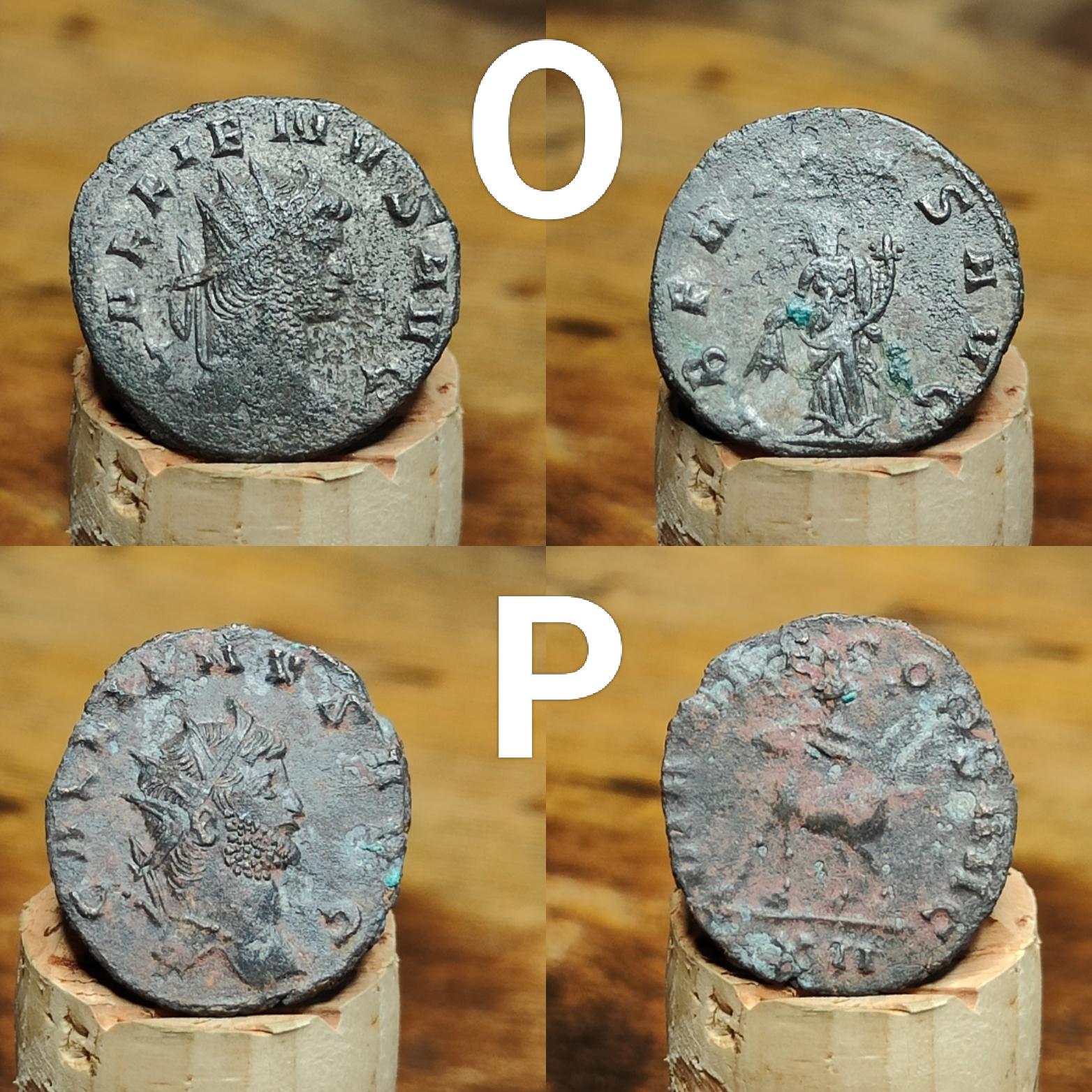 Gallienus Roman coins AE3, 3rd century ancient Antoninianus