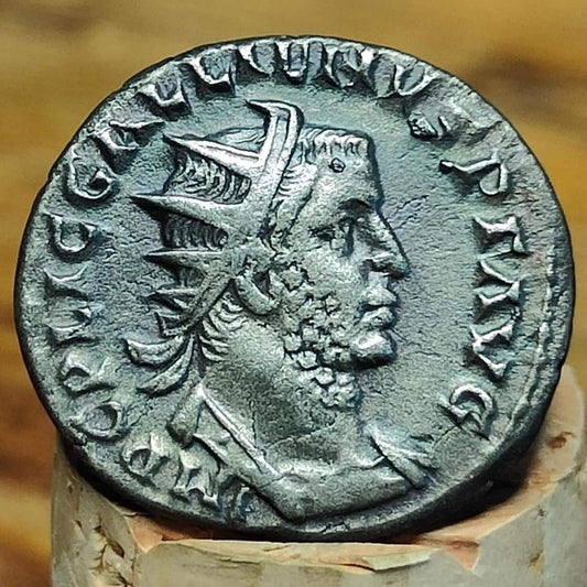 Emperor Gallienus Roman coin, 3rd century ancient Antoninianus