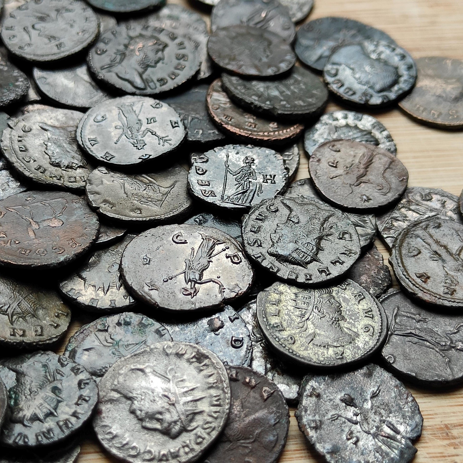 Bulk lot Roman coins, 3th century ancient Antoninianus