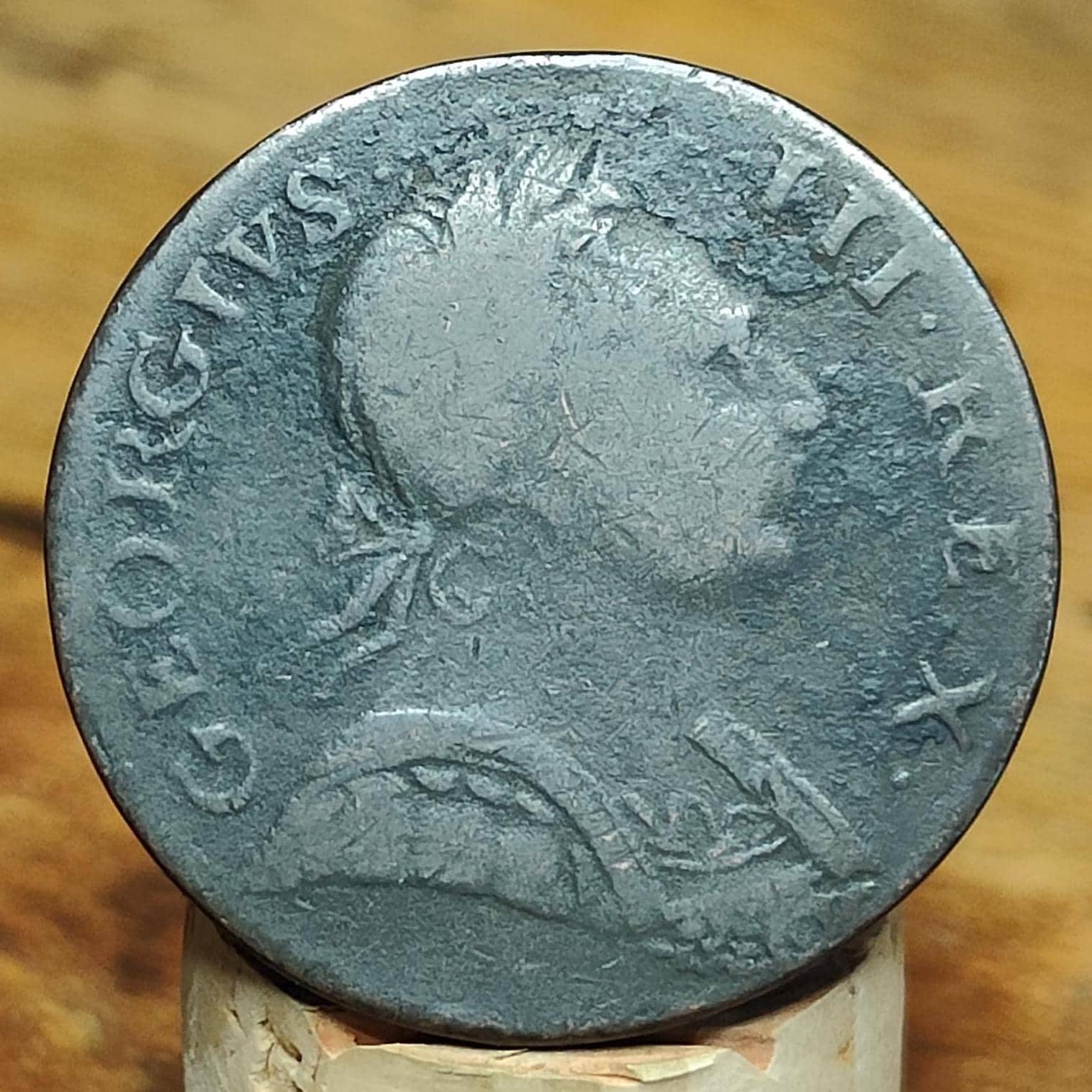 George III half Penny, dated 1773 - Georgian/ US colonial coin