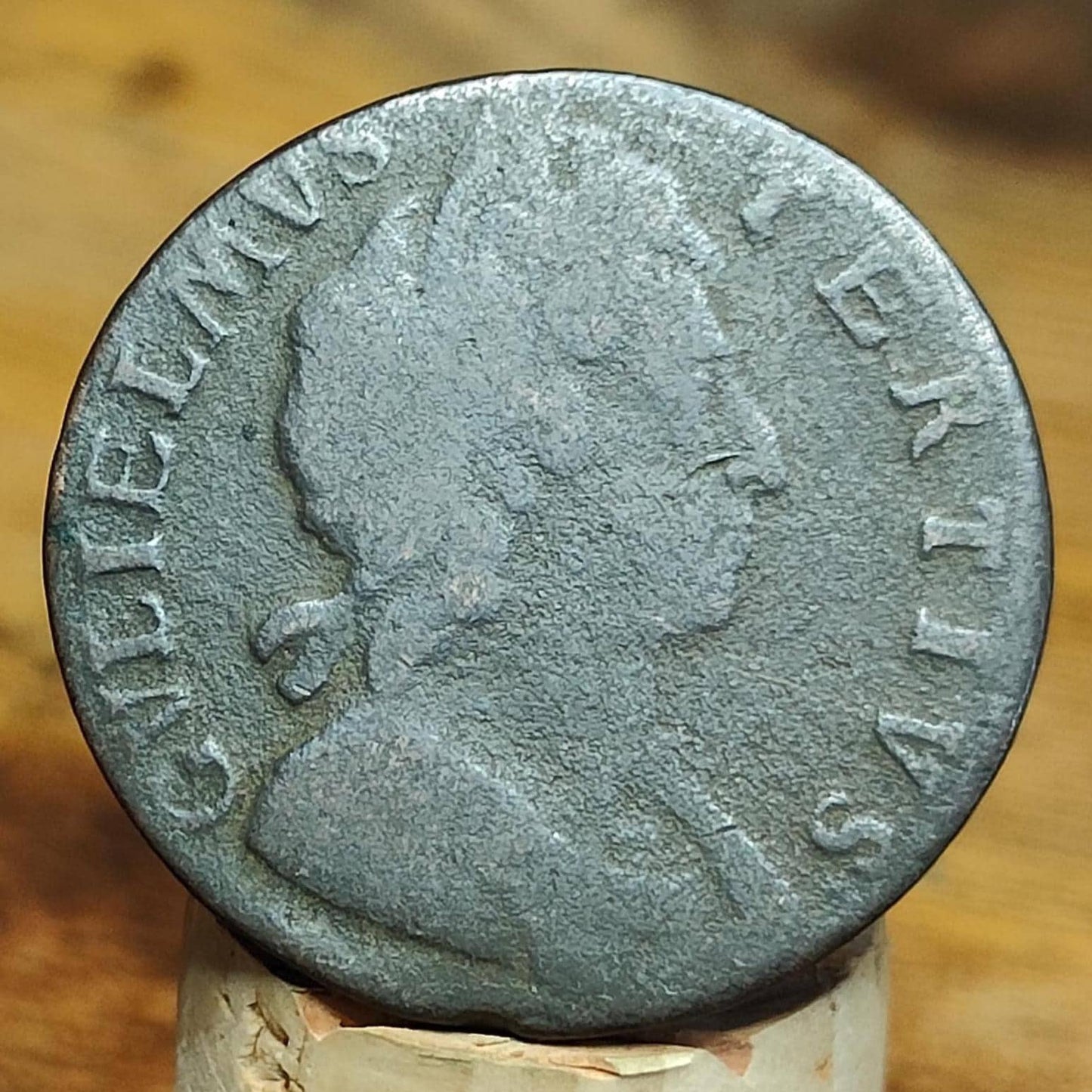 William III half Penny, late 1600s - Georgian/ US colonial coin