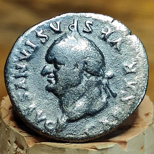 Vespasian Silver Denarius with Ceres reverse, Ancient roman coin
