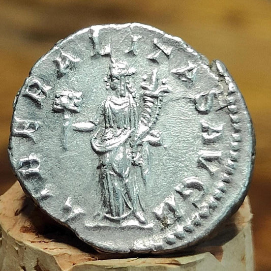 Elagabalus Silver Denarius with Liberalitas reverse, Ancient roman coin