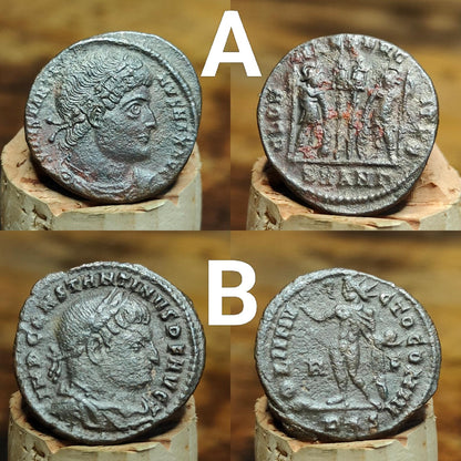 High grade Roman coins, 4th century ancient nummus