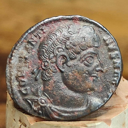 Constantine the great Roman coin with soldiers reverse, 4th century ancient nummus AE3