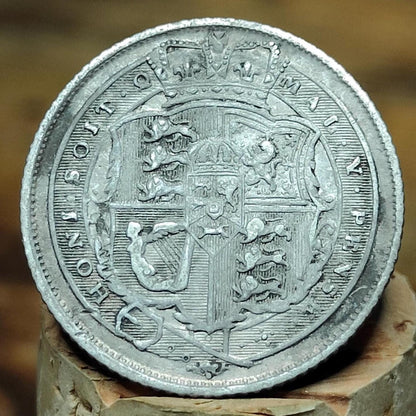George III silver sixpence dated 1818- Georgian coin, Napoleonic war