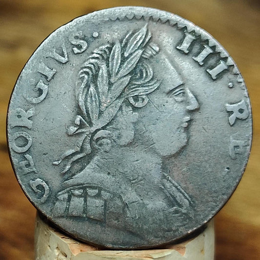 George III half Penny, dated 1775 - Georgian/ US colonial coin