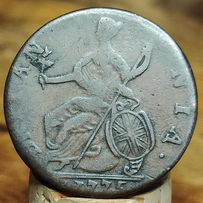 George III half Penny, dated 1775 - Georgian/ US colonial coin
