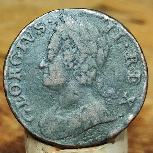 George II half Penny, dated 1750 - Georgian/ US colonial coin