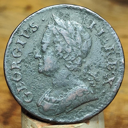 George II half Penny, dated 1752 - Georgian/ US colonial coin