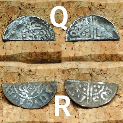 Medieval Silver Coin UK / Henry III voided long cross cut half penny