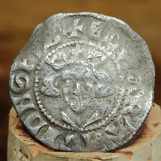 King Edward I Medieval hammered silver penny coin, 700 years old