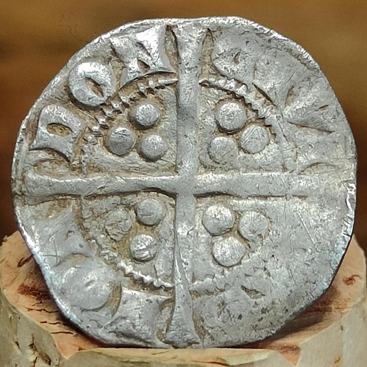 King Edward I Medieval hammered silver penny coin, 700 years old