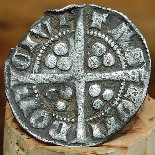 King Edward I Medieval hammered silver penny coin, 700 years old