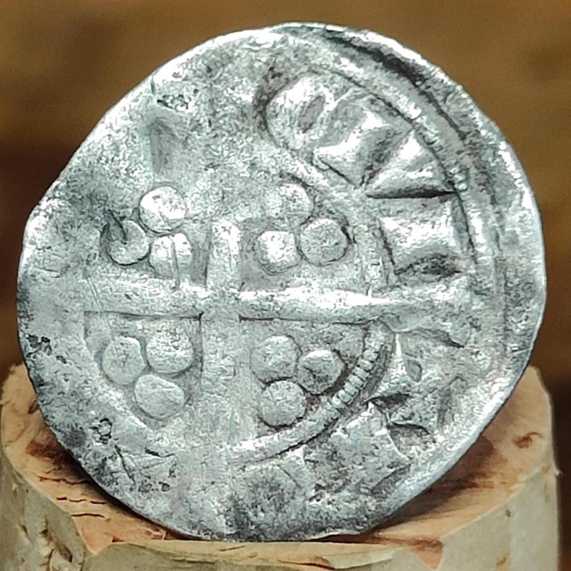 King Edward I Medieval hammered silver penny coin, 700 years old