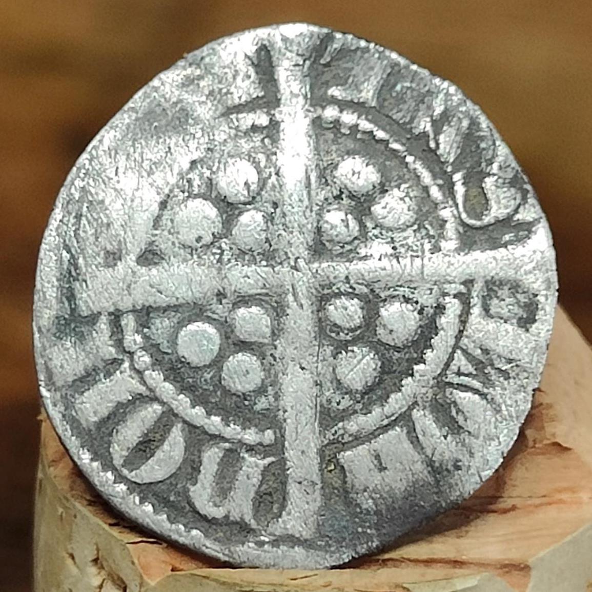 King Edward I Medieval hammered silver penny coin, 700 years old