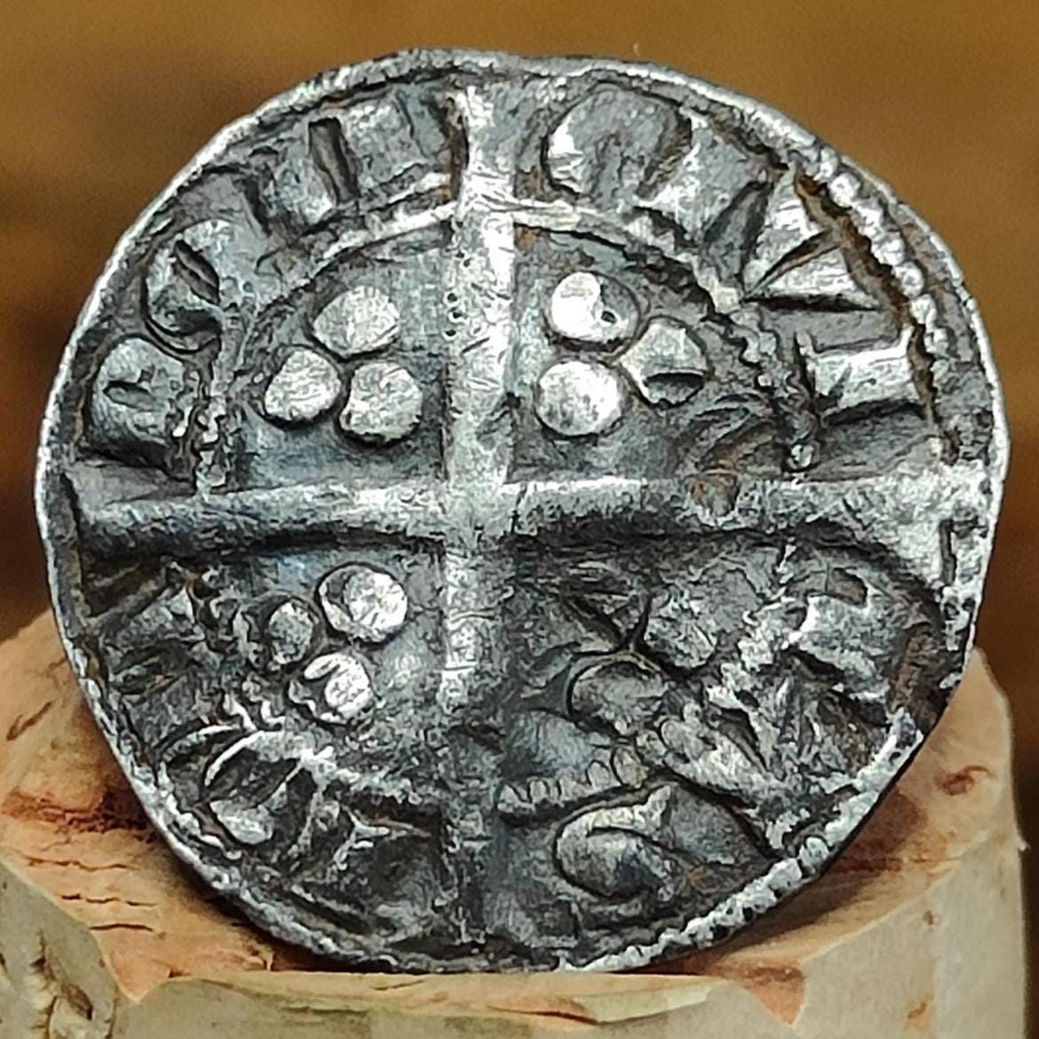 King Edward I Medieval hammered silver penny coin, 700 years old