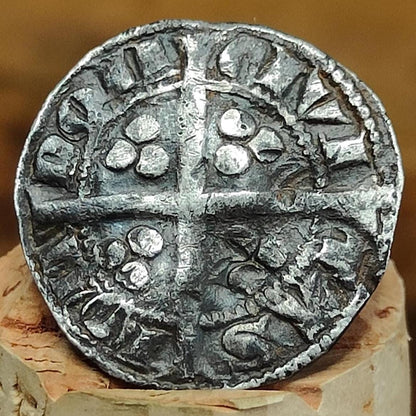 King Edward I Medieval hammered silver penny coin, 700 years old