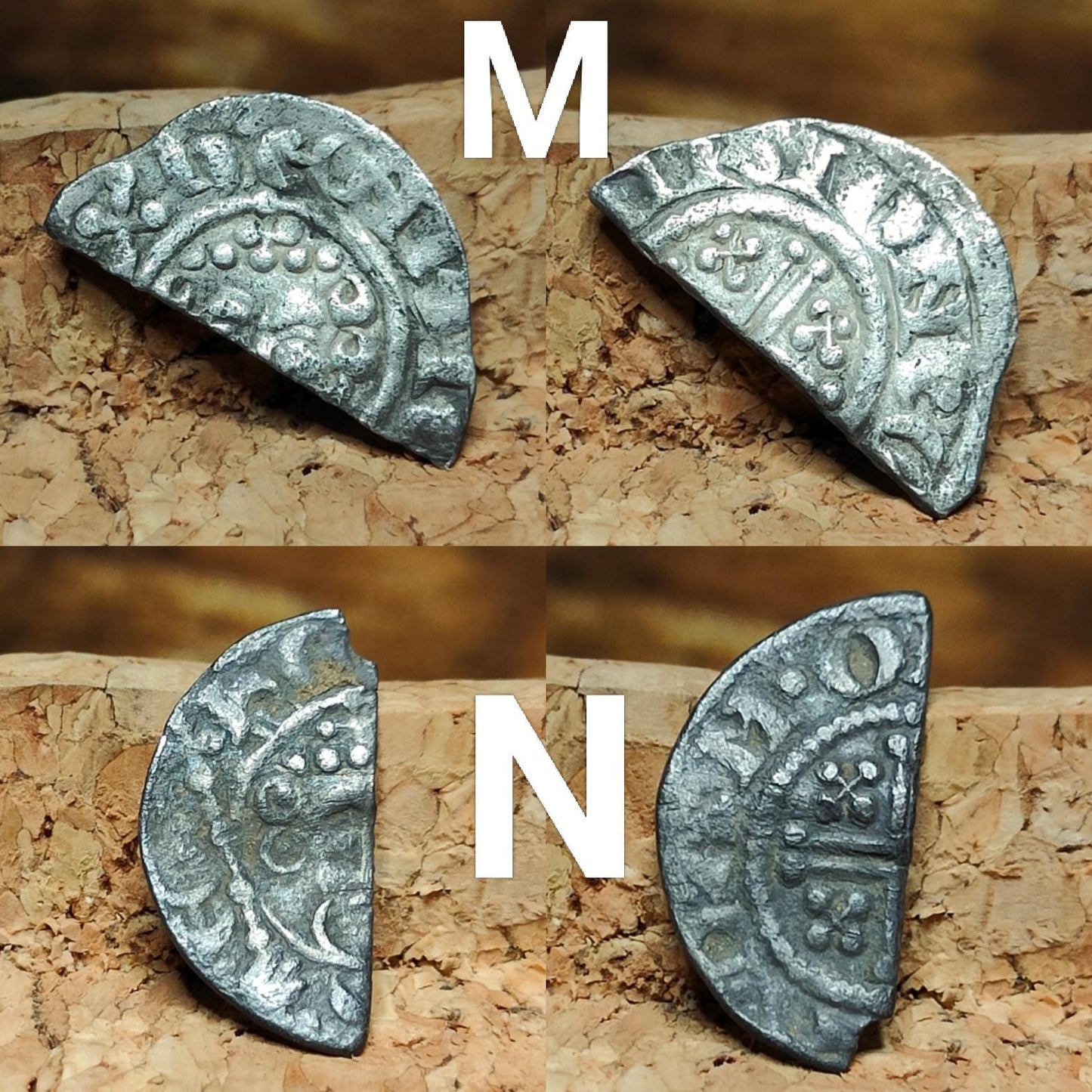 Medieval Voided Short Cross Cut Half Penny, Ancient Silver Coin UK