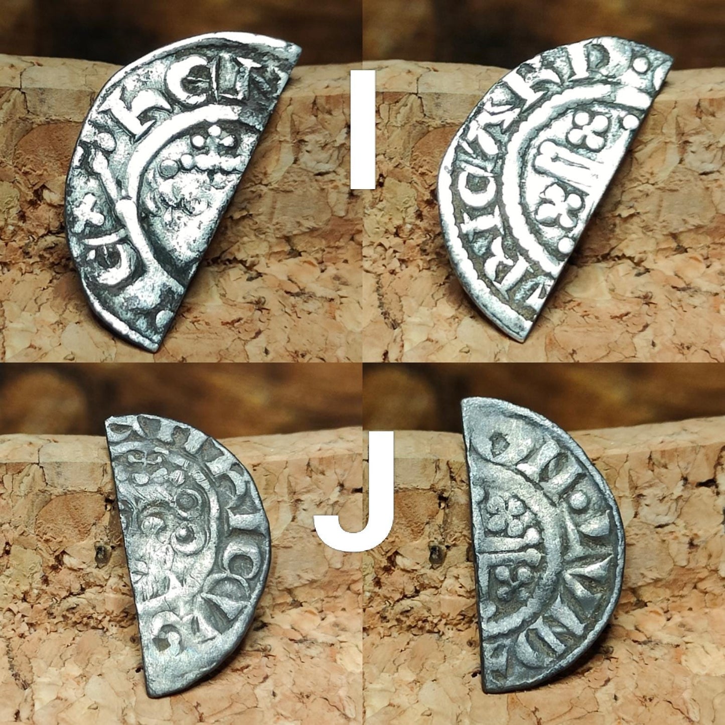 Medieval Voided Short Cross Cut Half Penny, Ancient Silver Coin UK