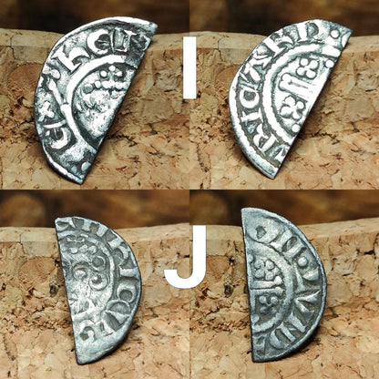 Medieval Voided Short Cross Cut Half Penny, Ancient Silver Coin UK
