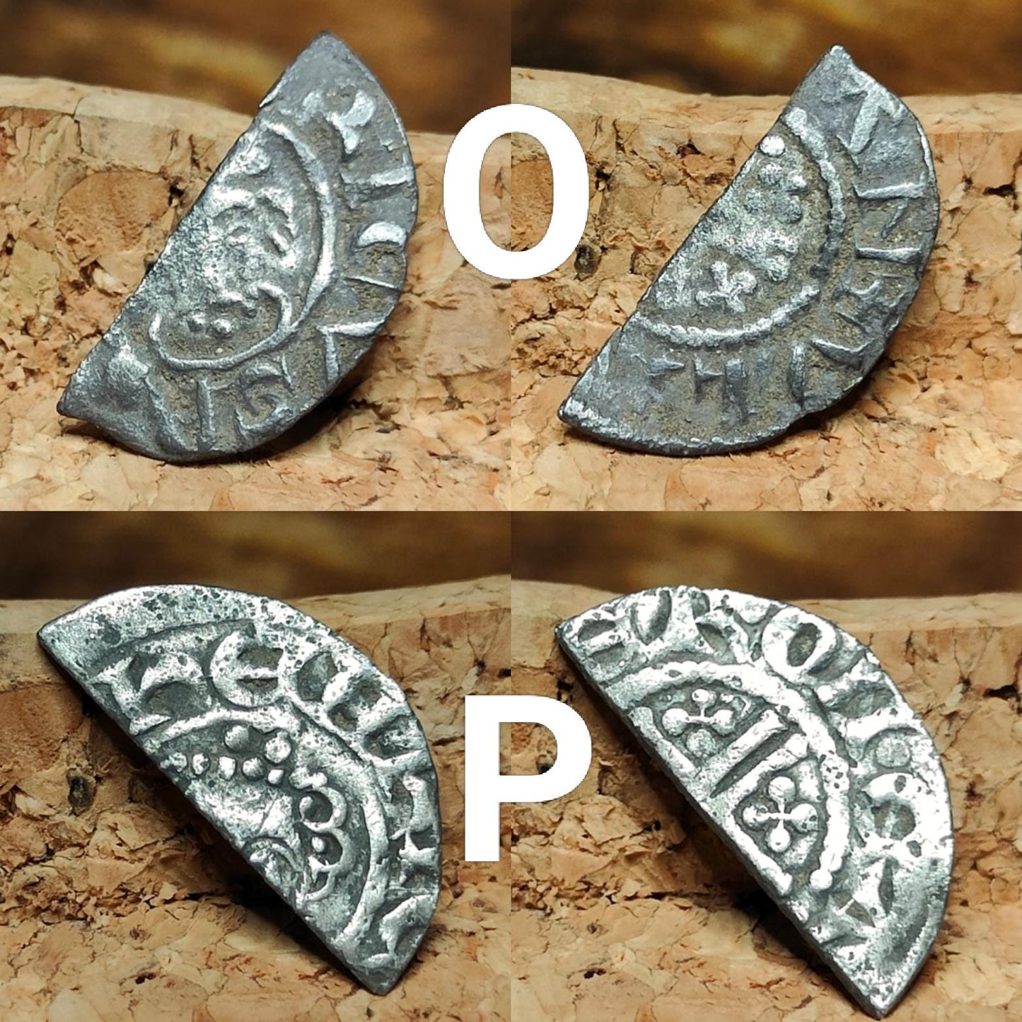 Medieval Voided Short Cross Cut Half Penny, Ancient Silver Coin UK