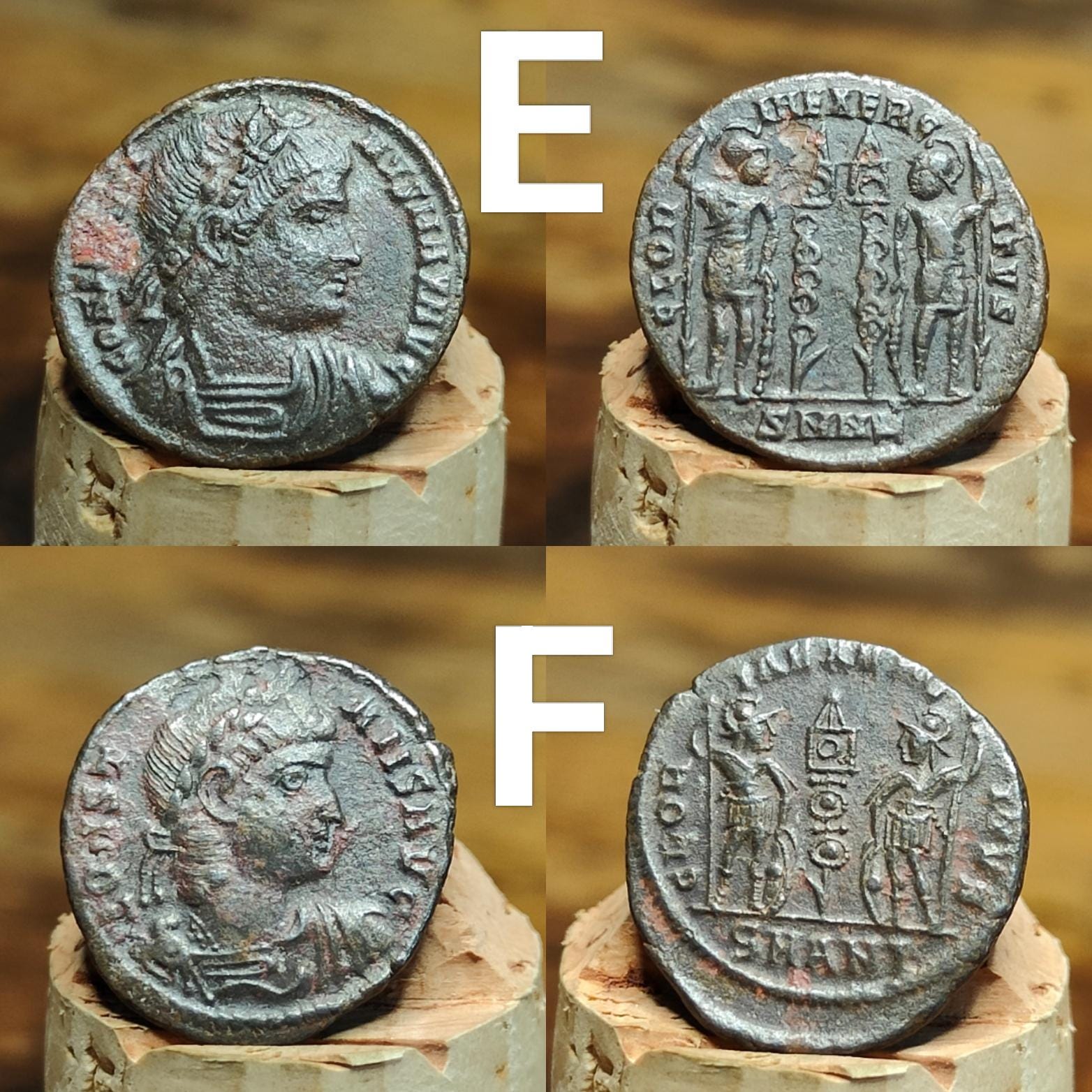 High grade Roman coins, 4th century ancient nummus