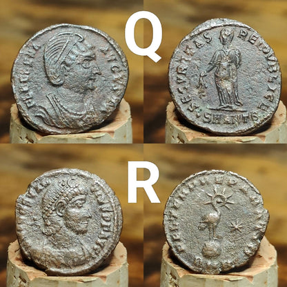 High grade Roman coins, 4th century ancient nummus