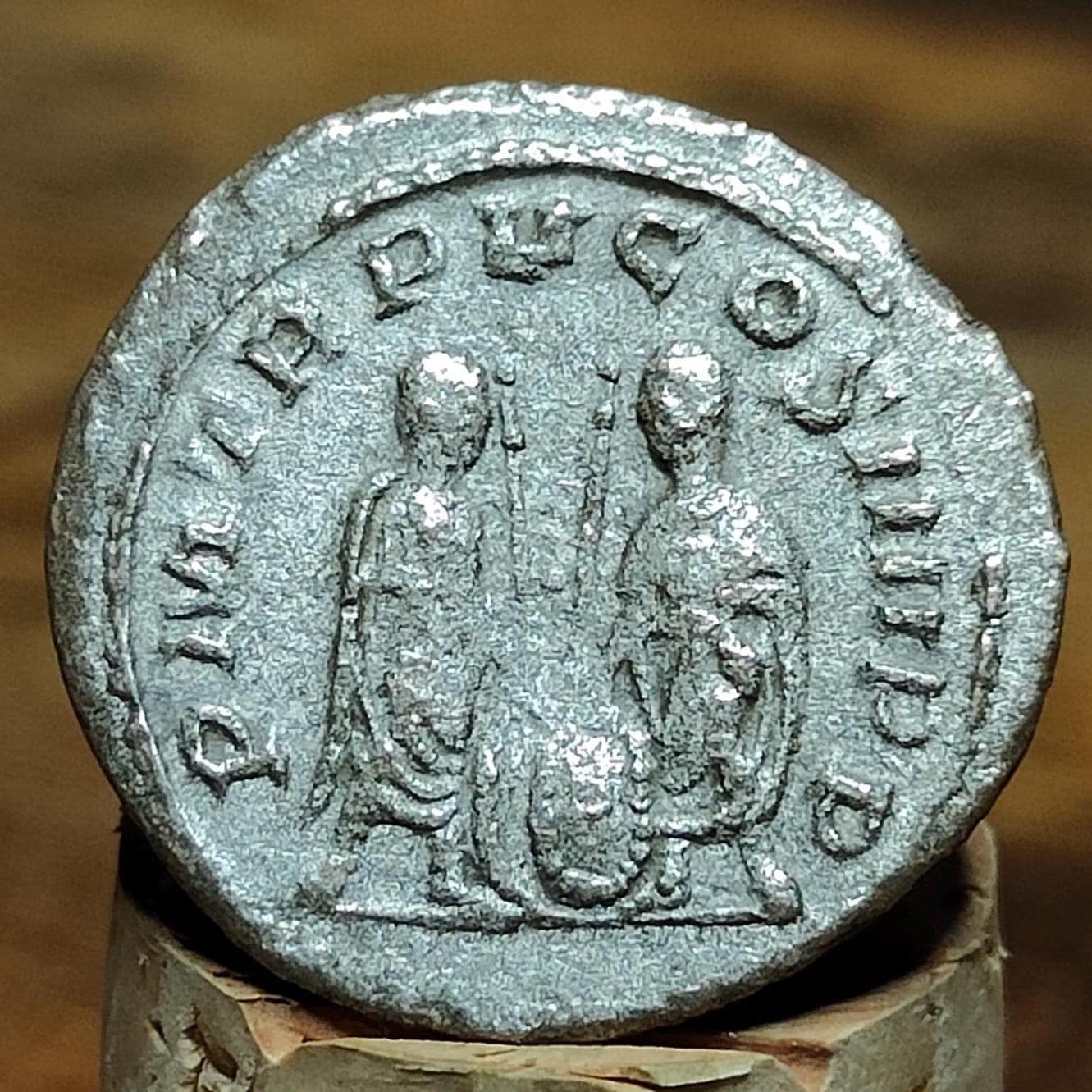Valerian I Silver Antoninianus, Authentic ancient roman double denarius.
