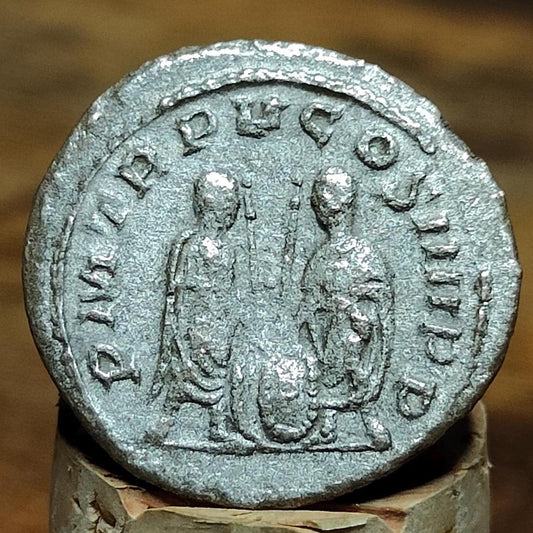 Valerian I Silver Antoninianus, Authentic ancient roman double denarius.