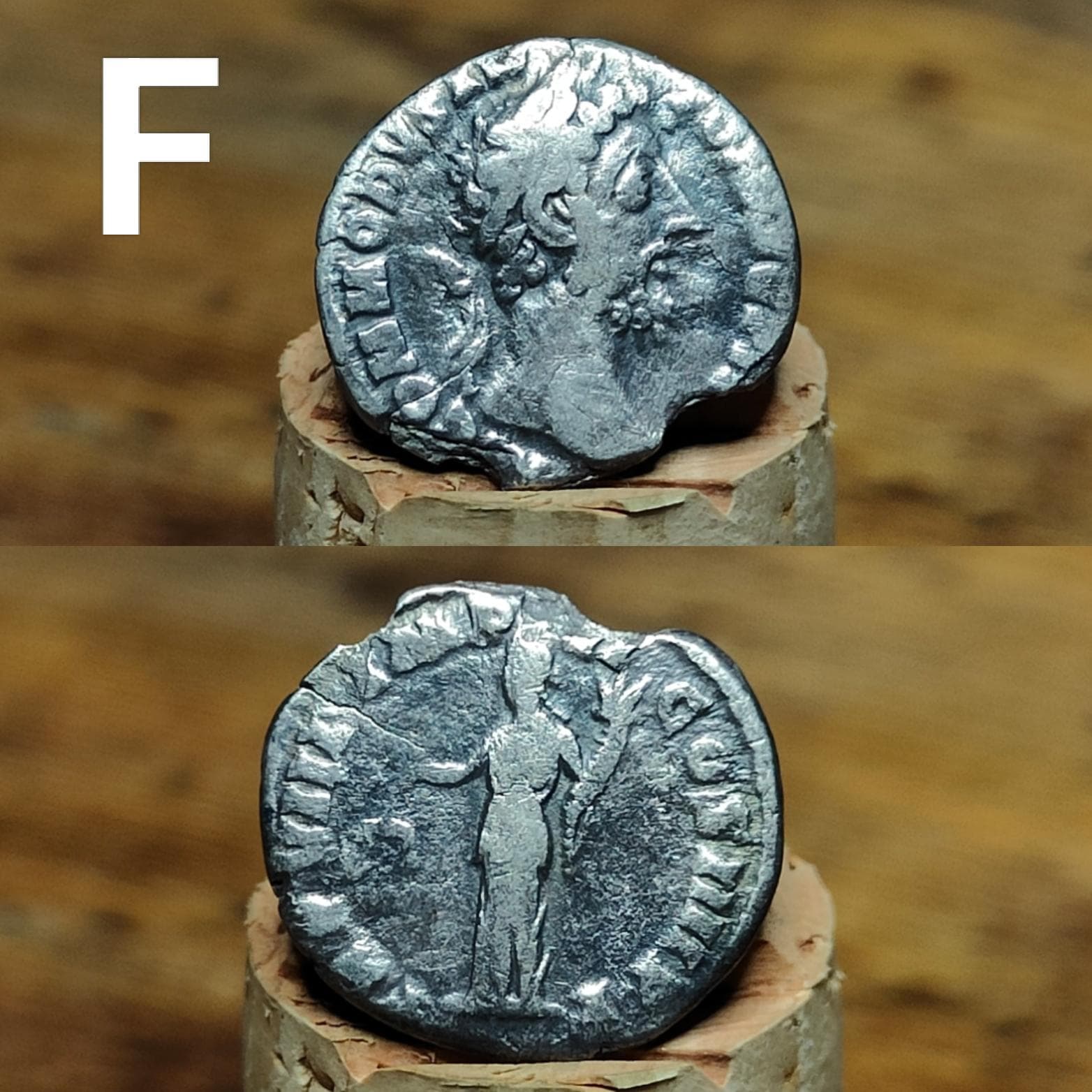 Authentic Roman silver Denarii featuring emperor of Rome, 1800 years old!