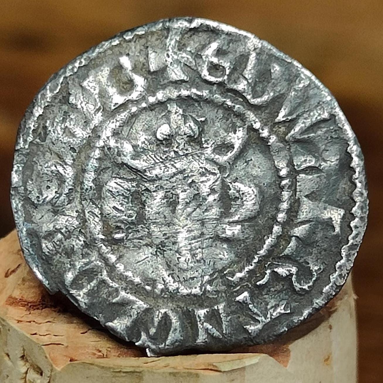 King Edward I Medieval hammered silver penny coin, 700 years old