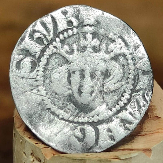 King Edward I Medieval hammered silver penny coin, 700 years old