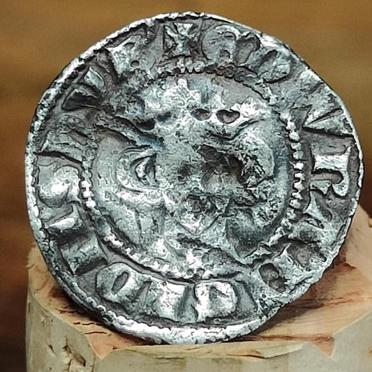 King Edward I Medieval hammered silver penny coin, 700 years old