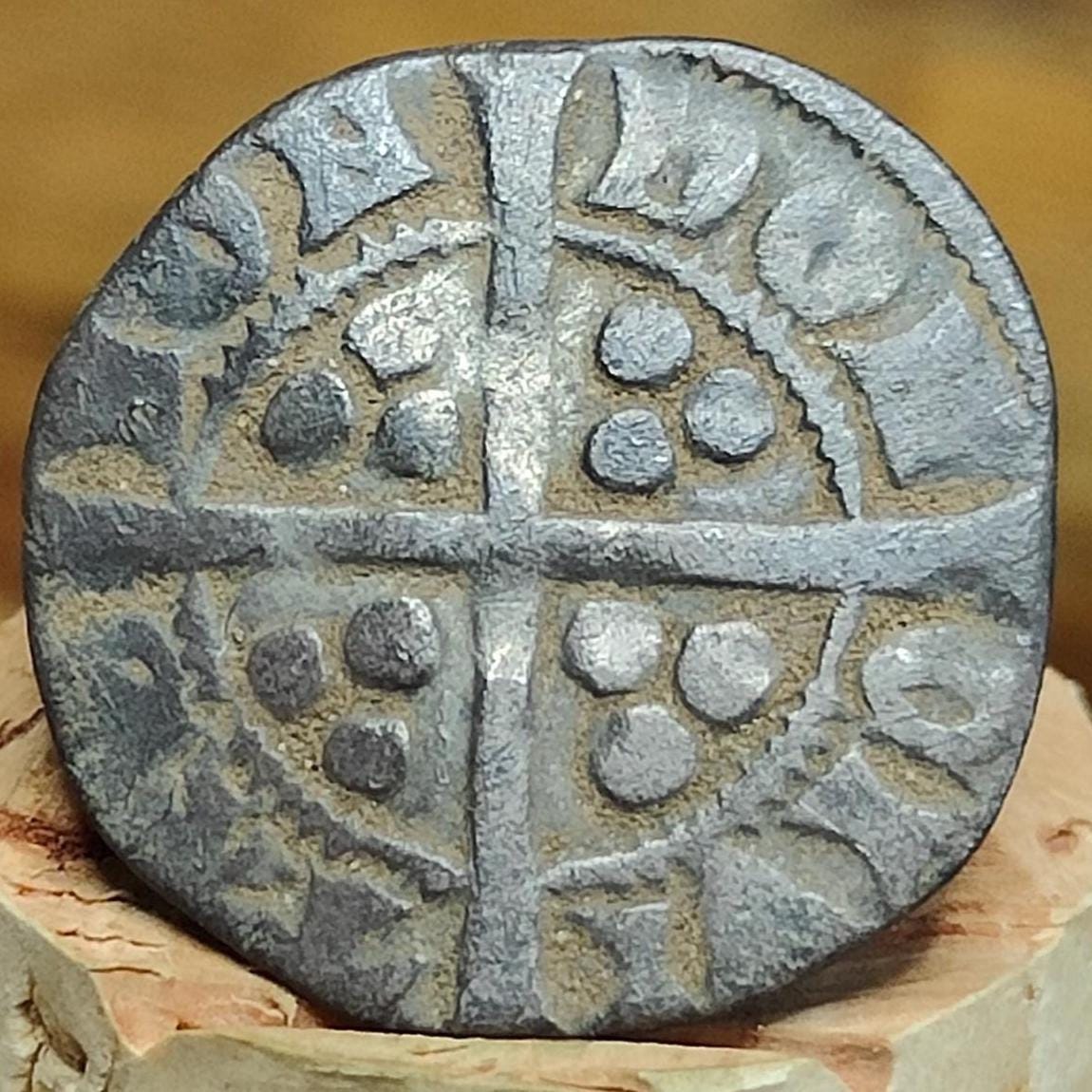 King Edward I Medieval hammered silver penny coin, 700 years old