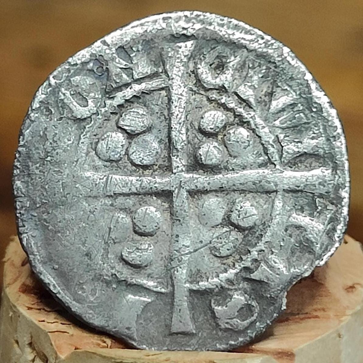 King Edward I Medieval hammered silver penny coin, 700 years old