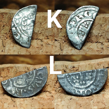 Medieval Voided Short Cross Cut Half Penny, Ancient Silver Coin UK