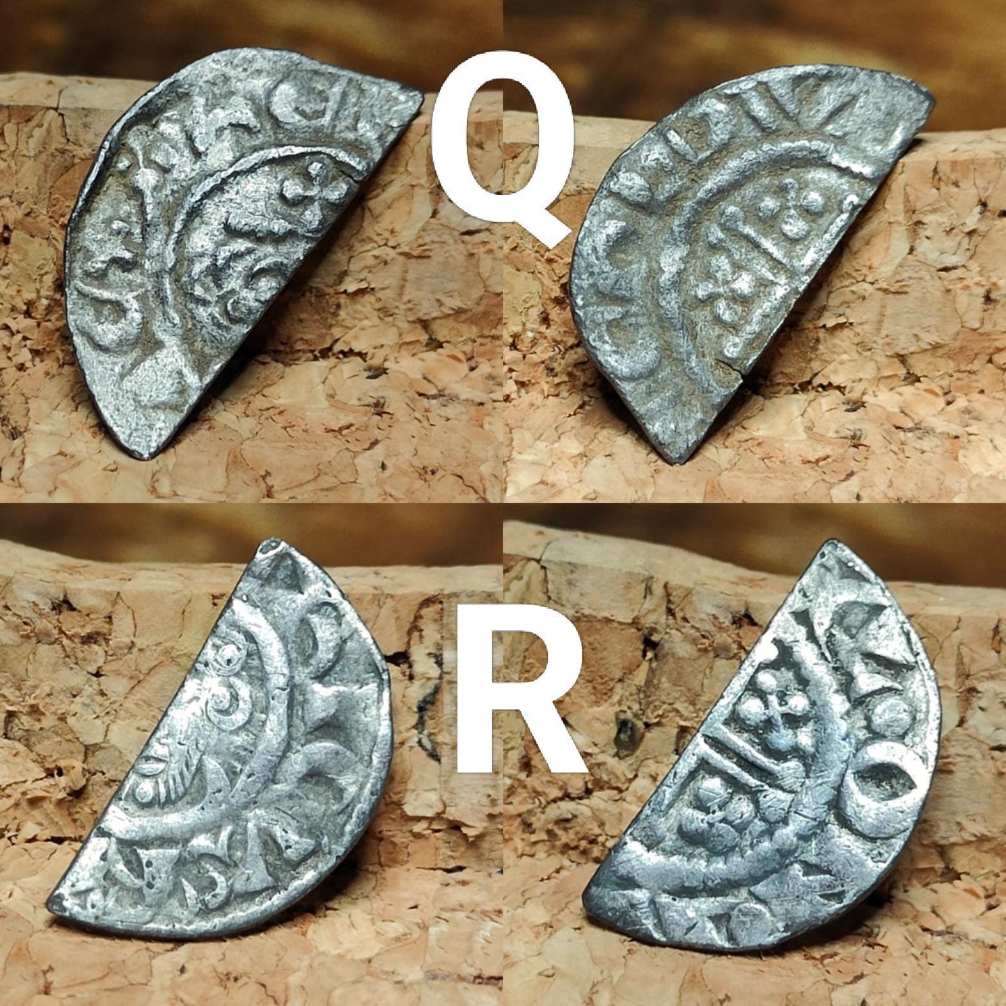 Medieval Voided Short Cross Cut Half Penny, Ancient Silver Coin UK