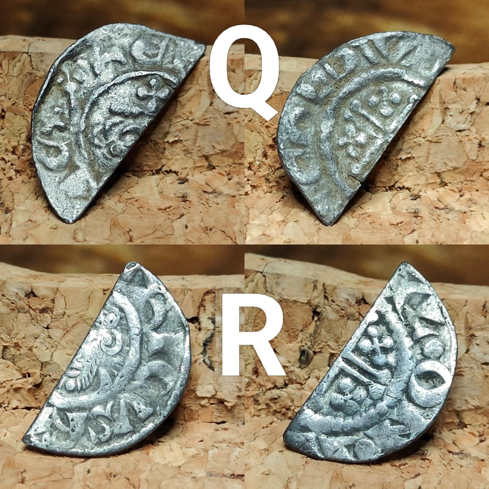 Medieval Voided Short Cross Cut Half Penny, Ancient Silver Coin UK