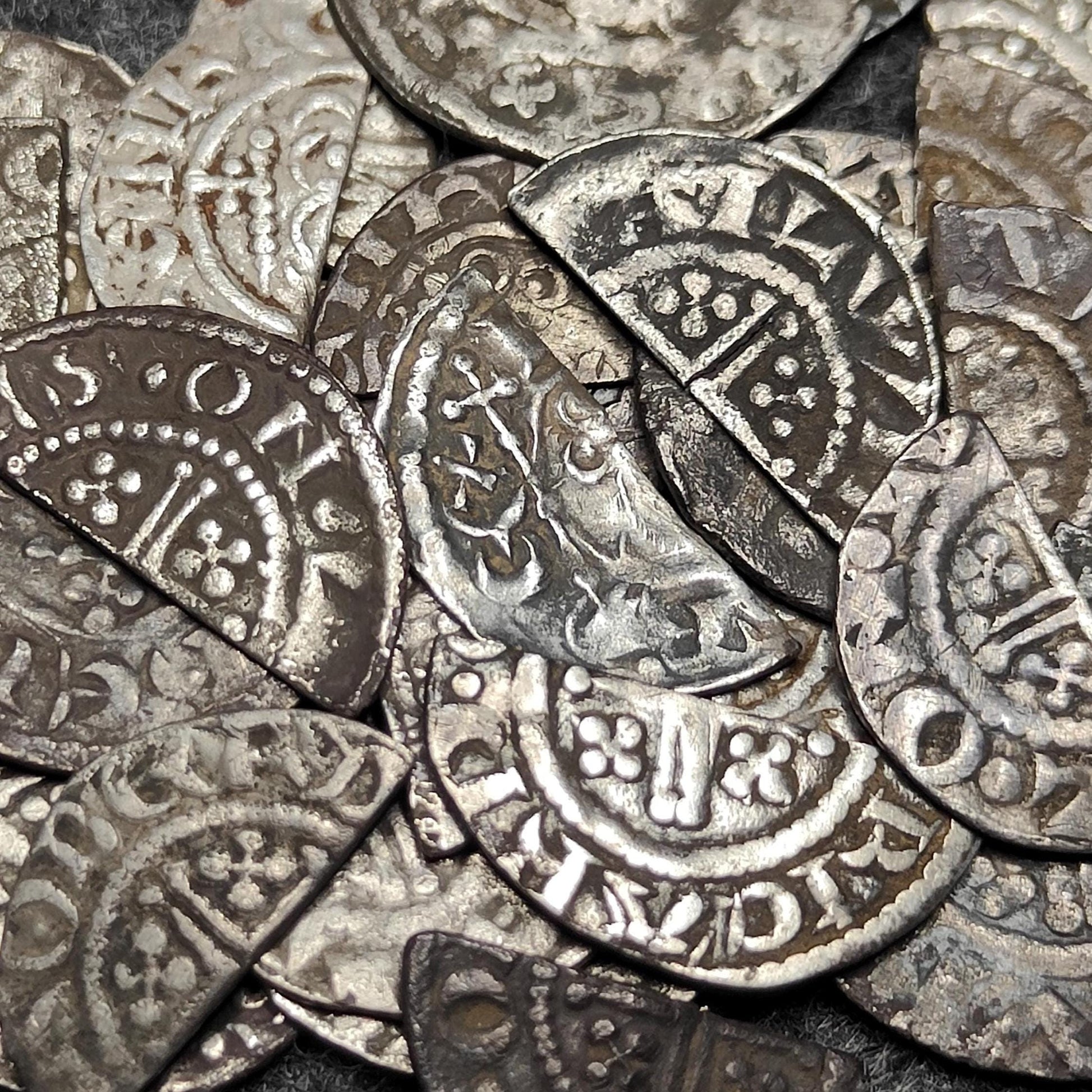 Medieval Voided Short Cross Cut Half Penny, Ancient Silver Coin UK