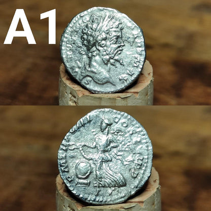 Authentic Roman silver Denarii featuring emperor of Rome, 1800 years old!