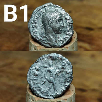 Authentic Roman silver Denarii featuring emperor of Rome, 1800 years old!